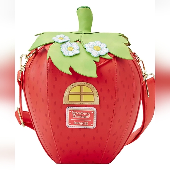 LOUNGEFLY  Strawberry Shortcake Backpack Purse NWT - Picture 2 of 2
